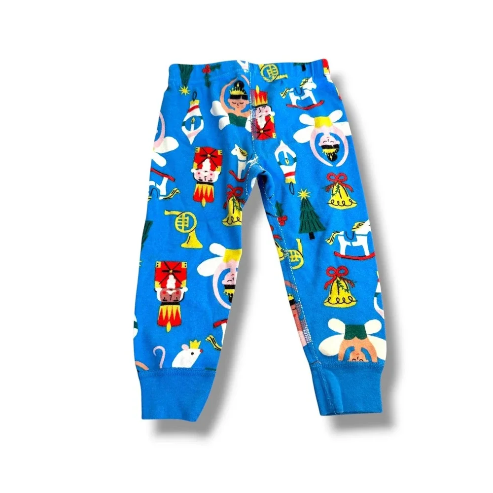 Hanna Andersson Nutcracker Pajamas Kids 2 Blue Long John Organic Cotton Holiday